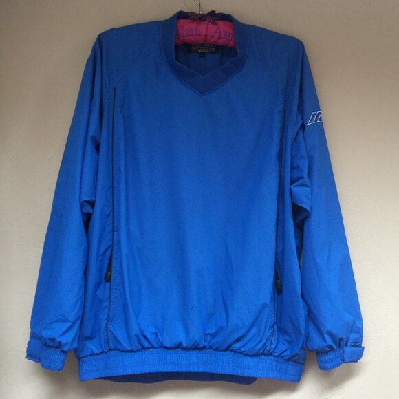 Mizuno Performance Wear Men's Windbreaker Jacket Large Pullover Outerwear Blue